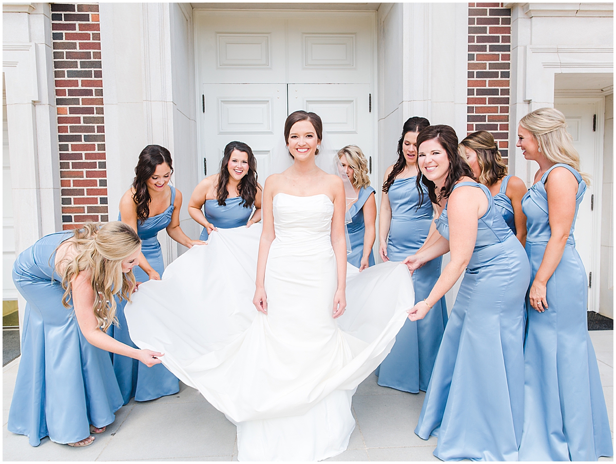 Wedding portraits bride and bridesmaids | Perkins Chapel SMU Wedding Dallas Texas Photographer Mary Talamantes