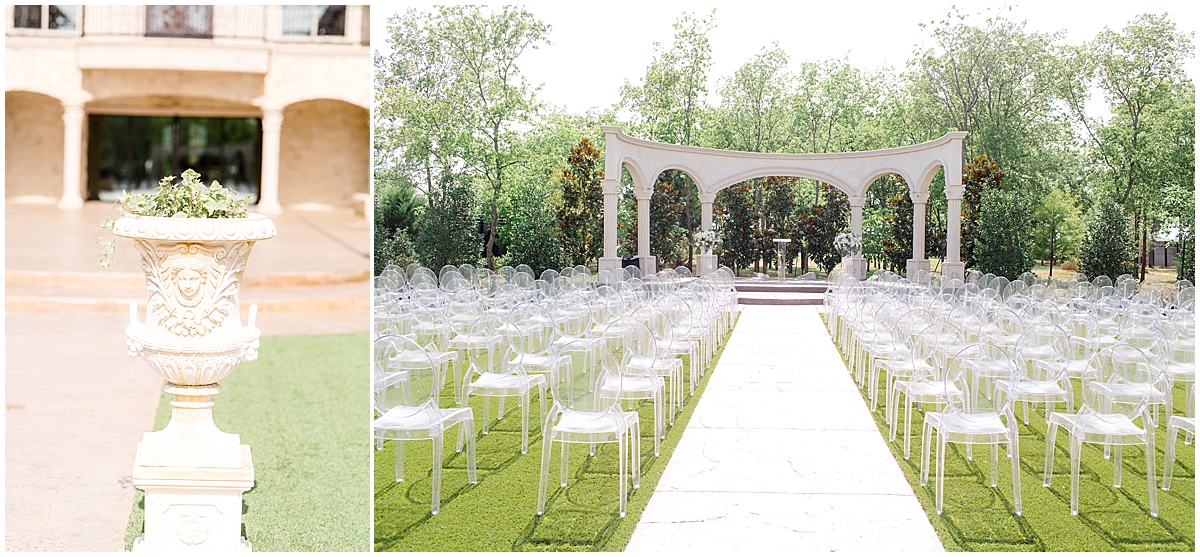 Outdoor garden ceremony | Knotting Hill Wedding Little Elm Texas Photography by Mary Talamantes