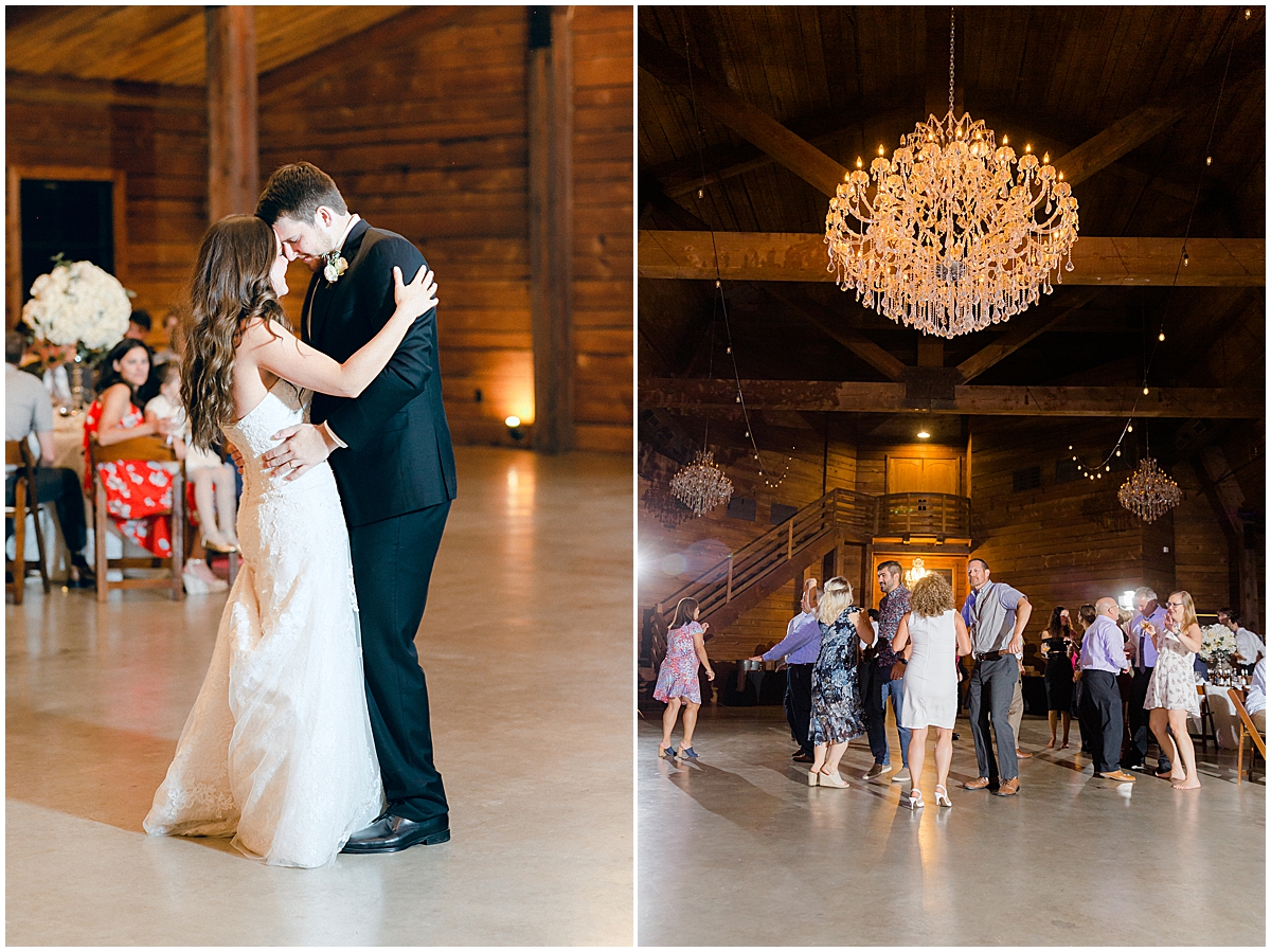 Bride & Groom First Dance | Morgan Creek Barn Walters Wedding Estate Aubrey Texas