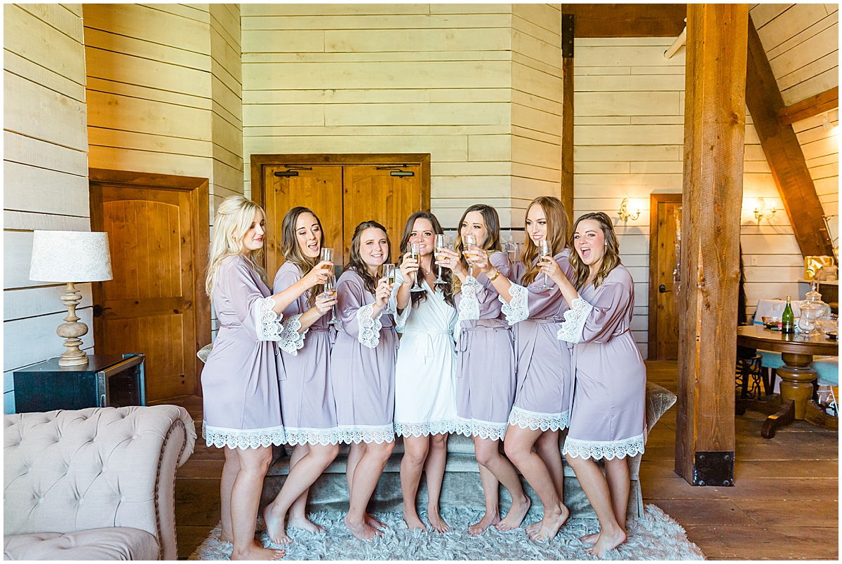 Bride Bridesmaids Toast Getting Ready Detail Shots | Morgan Creek Barn Walters Wedding Estate Aubrey Texas