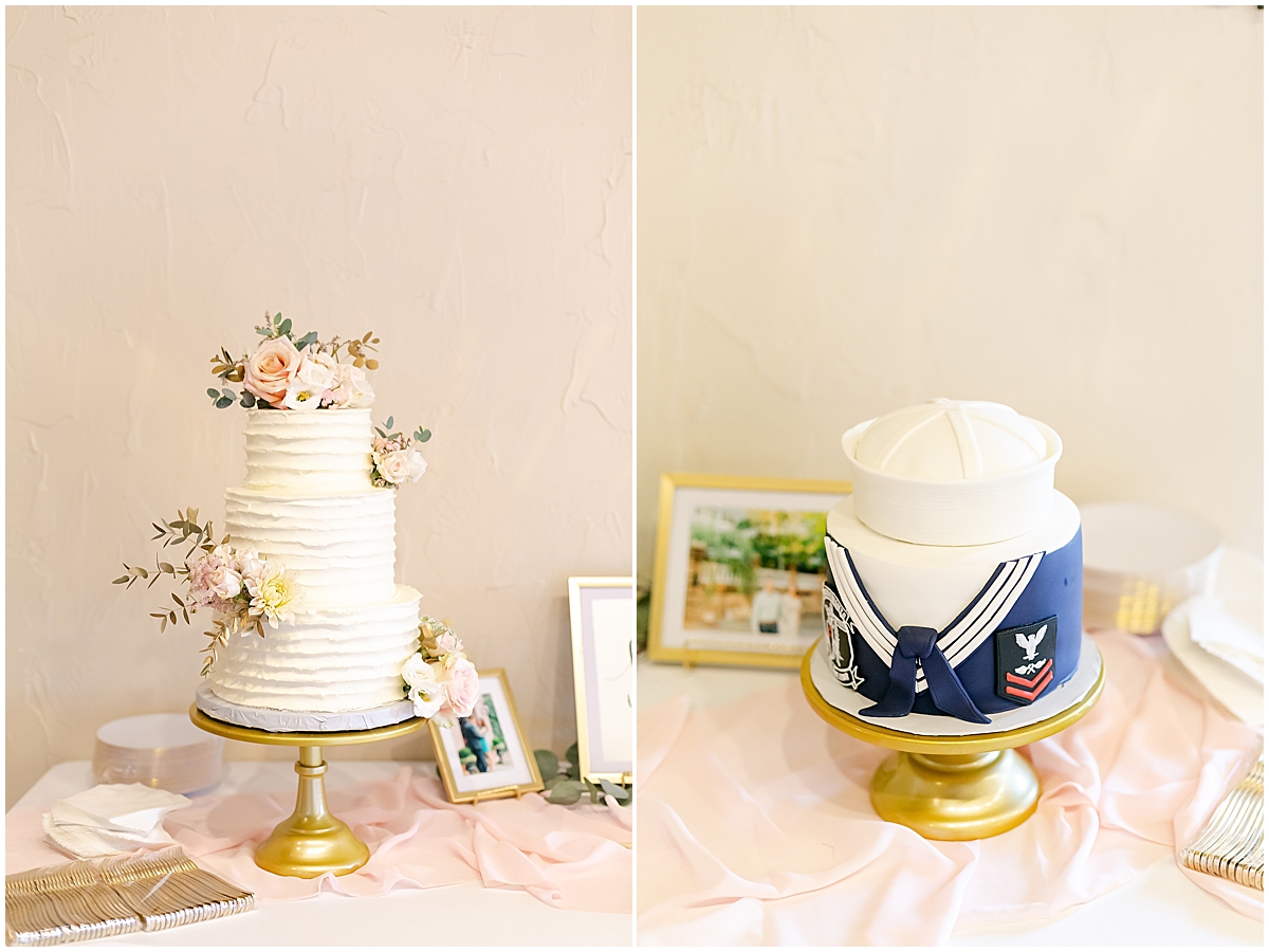 Groom Navy Seal Wedding Cake Bride Cake Groom cake | Ranch Wedding by Mary Talamantes